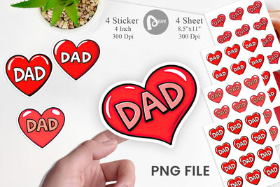 Heart Sticker Sublimation artnoy 