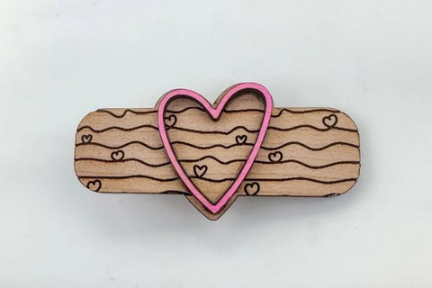 Heart Stripe Hair Clip Bundle Laser SVG File SVG Crafting With Brenna 