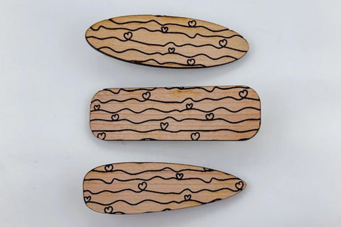 Heart Stripe Hair Clip Bundle Laser SVG File SVG Crafting With Brenna 