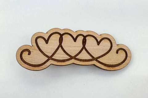 Heart Stripe Hair Clip Bundle Laser SVG File SVG Crafting With Brenna 