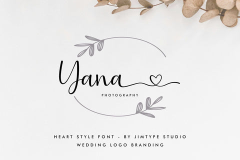 Heart Style | Wedding - Valentine - Heart Font Font Jimtype Studio 