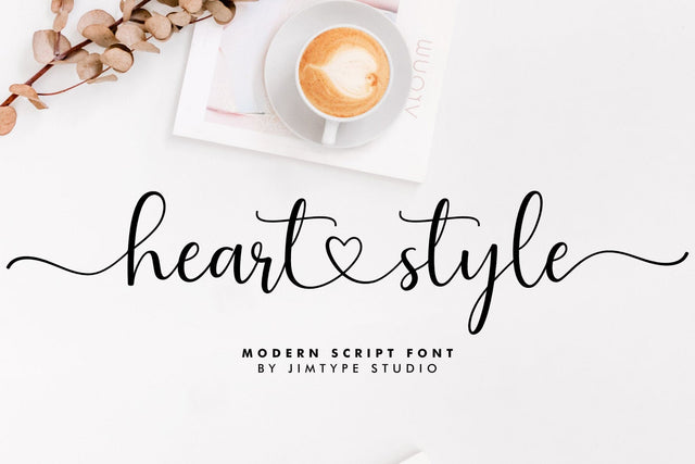 Heart Style | Wedding - Valentine - Heart Font Font Jimtype Studio 