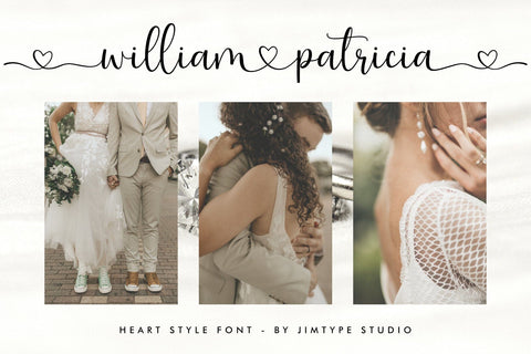Heart Style | Wedding - Valentine - Heart Font Font Jimtype Studio 