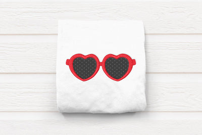 Heart Sunglasses Applique Embroidery Embroidery/Applique DESIGNS Risa Rocks It 