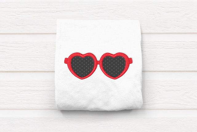 Heart Sunglasses Applique Embroidery Embroidery/Applique DESIGNS Risa Rocks It 