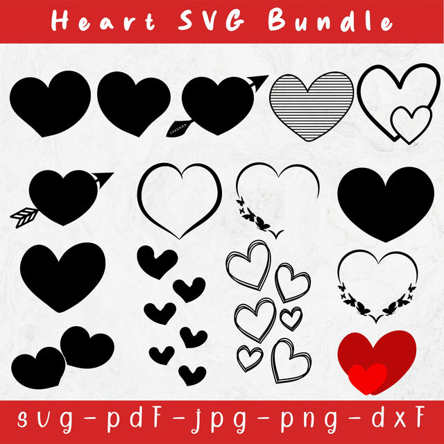 Heart SVG Bundle, Heart Clipart, Doodle Hearts, Hand-drawn Heart svg, Valentine Heart svg, Love Svg,Valentine Svg,Cricut,Png,Dxf SVG SilaBerlin 
