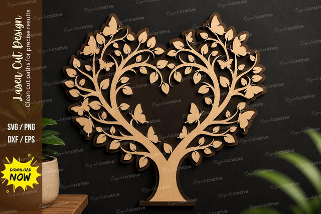 Heart Tree Decor laser cut svg File SVG Regulrcrative 