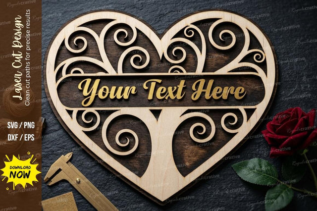 Heart Tree Frame laser Cut svg Cutting file , heart tree svg, tree heart frame svg SVG Regulrcrative 