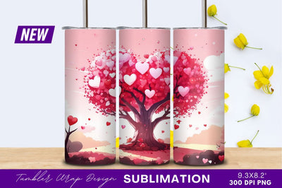 Heart Tree In Love Tumbler Png Sublimation Regulrcrative 
