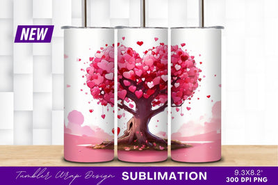 Heart Tree Love Romance Pink Landscape Sublimation Regulrcrative 