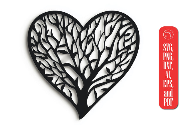 Heart tree Paper cut SVG cut file SVG MD JOYNAL ABDIN 