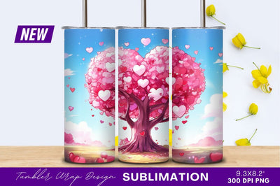 Heart Tree Romance Love Valentines Day Background Sublimation Regulrcrative 
