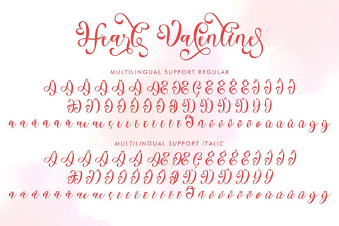 Heart Valentine Font Prasetya Letter 