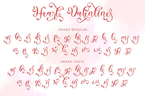 Heart Valentine Font Prasetya Letter 