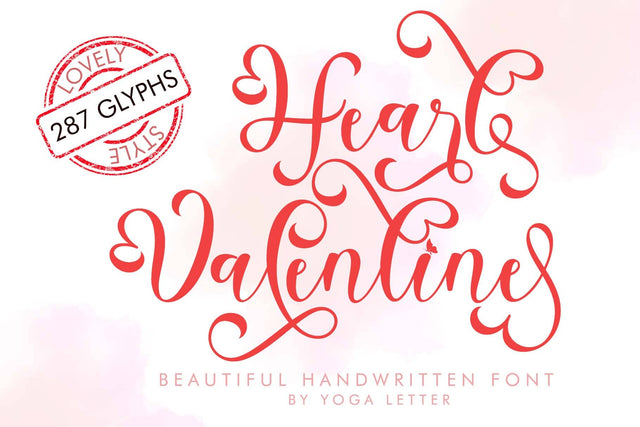 Heart Valentine Font Prasetya Letter 
