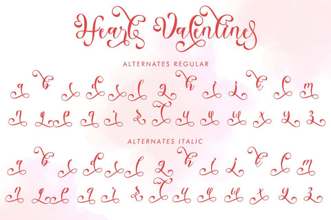 Heart Valentine Font Prasetya Letter 