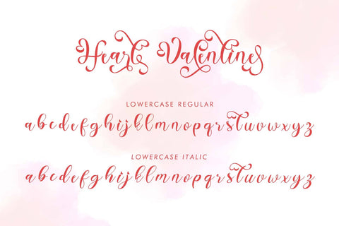 Heart Valentine Font Prasetya Letter 