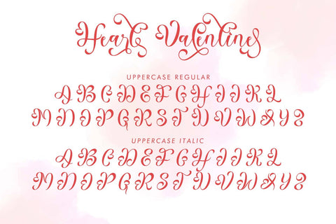 Heart Valentine Font Prasetya Letter 