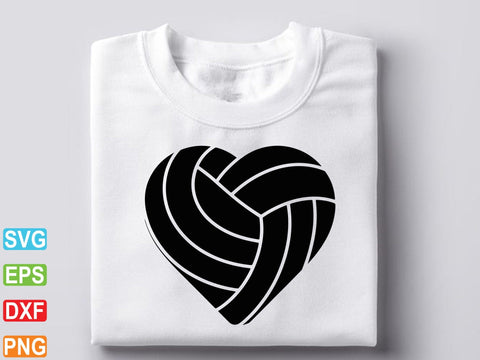 Heart Volleyball Outline Svg, Volleyball Heart Clipart SVG artprintfile 