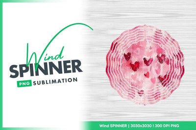 Heart wind spinner round sublimation png design Sublimation Regulrcrative 