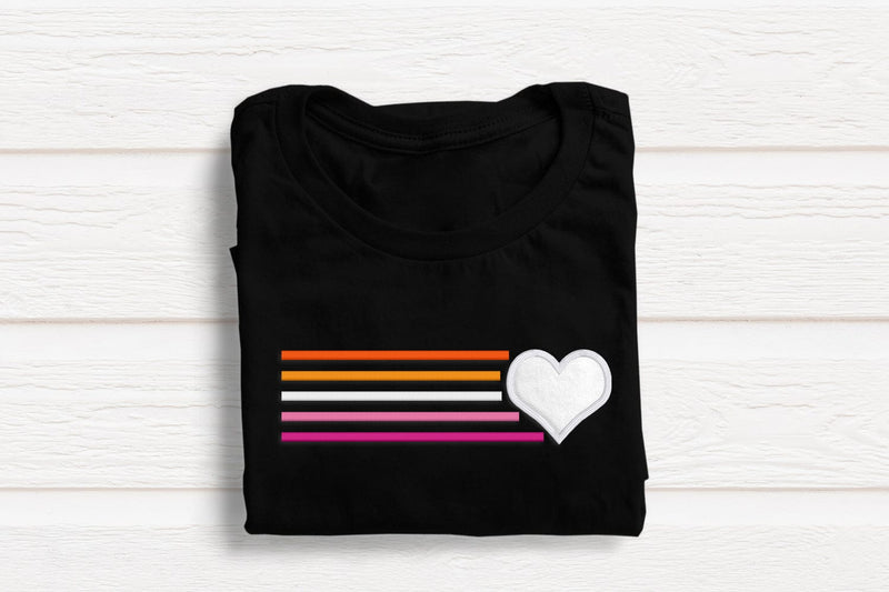 Heart with 5 Lines Applique Embroidery Embroidery/Applique DESIGNS Designed by Geeks 