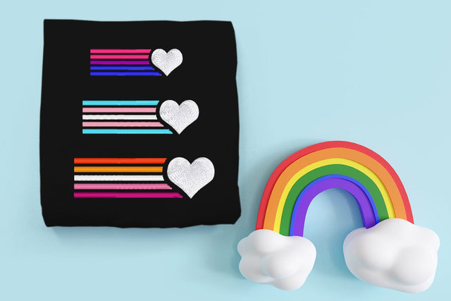 Heart with 5 Lines Mini Embroidery Embroidery/Applique DESIGNS Designed by Geeks 