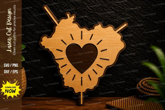 Heart Yarn Knitting Laser Cut Svg Design SVG Regulrcrative 