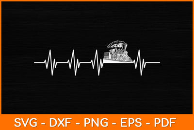 Heartbeat Funny Train Lovers Svg File SVG artprintfile 