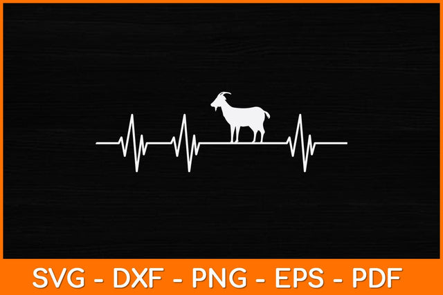Heartbeat Goat Lover Svg Design SVG artprintfile 