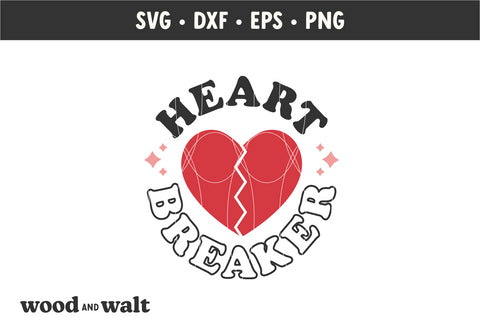 Heartbreaker SVG | Retro Valentine SVG SVG Wood And Walt 