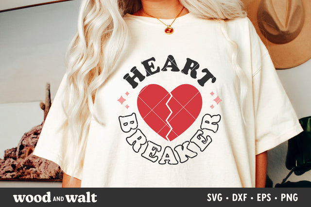 Heartbreaker SVG | Retro Valentine SVG SVG Wood And Walt 