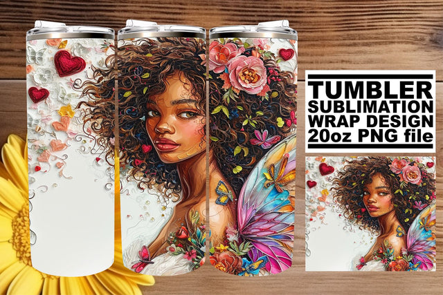 Heartfelt 20oz Tumbler Wrap Expressions Sublimation afrosvg 
