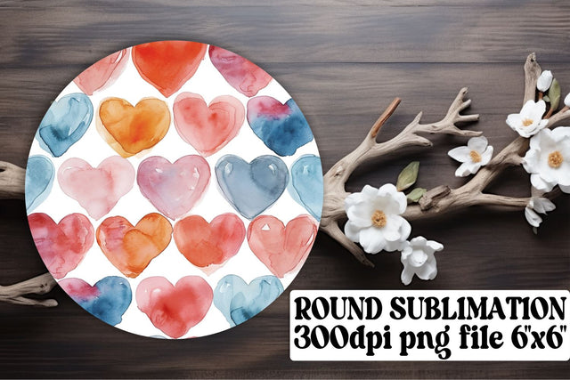 Heartfelt Car Coasters - Circular Sublime Charm Sublimation afrosvg 