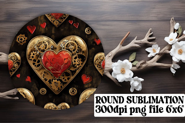 Heartfelt Circular Car Coasters - Sublimation Excellence Sublimation afrosvg 