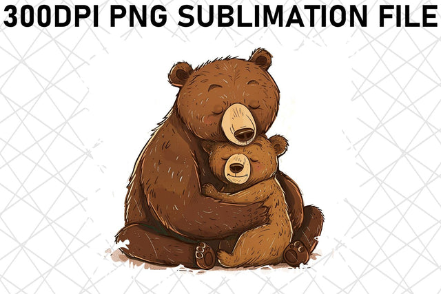 Heartfelt Mama Bear: Mother's Day Sublimation Design Sublimation afrosvg 