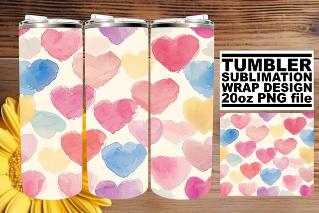 Heartfelt Sublimation Tumbler Wrap - Vibrant Love Sublimation afrosvg 