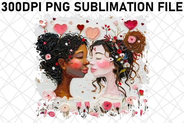 Heartfelt Valentine's Delight: Sublimation Design Sublimation afrosvg 