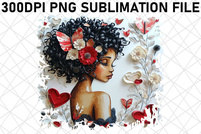 Heartfelt Valentine's Symphony: Sublimation Design Sublimation afrosvg 