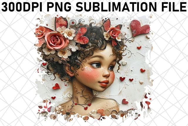 Heartfelt Valentine's Symphony: Sublimation Design Sublimation afrosvg 