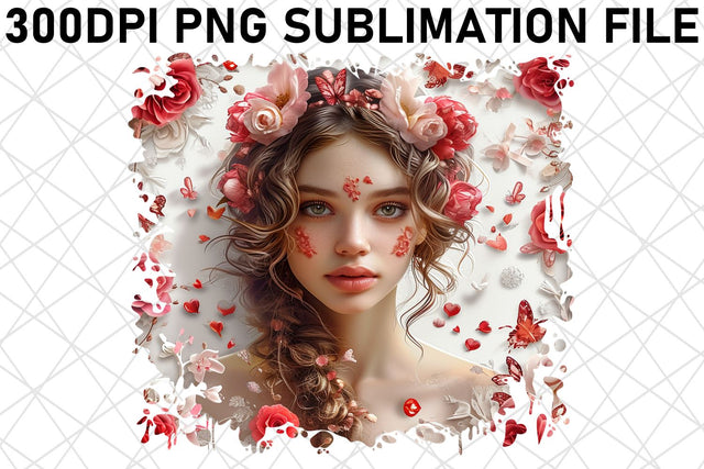 Heartfelt Valentine's Wonderland: Sublimation Design Sublimation afrosvg 