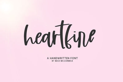 Heartfire Script Font Beck McCormick 