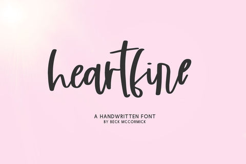Heartfire Script Font Beck McCormick 