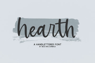 Hearth Script Font Beck McCormick 