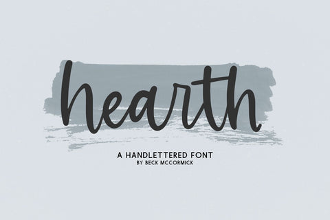 Hearth Script Font Beck McCormick 