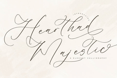 Hearthad Majestic - Elegant Calligraphy Font Storytype Studio 