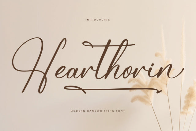 Hearthorin - Modern Handwriting Font Font Letterena Studios 