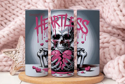 Heartless Skull 20oz Tumbler Wrap Sublimation DesignSVG 