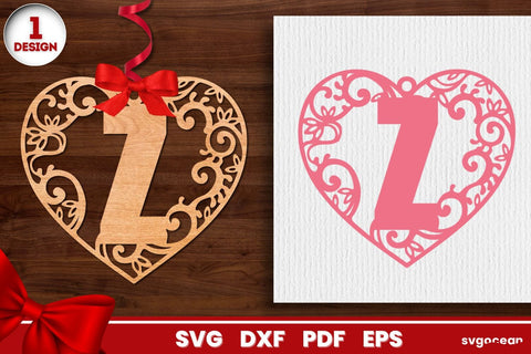 Hearts Alphabet Gift Tags SVG SvgOcean 