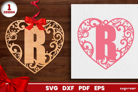 Hearts Alphabet Gift Tags SVG SvgOcean 