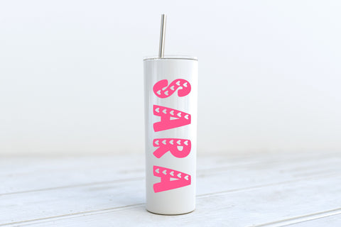 Hearts Font SVG Sassy Vector Girl 